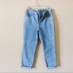 American Eagle Striped Mom Jeans